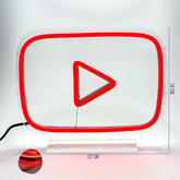 Logo Youtube Placa neon LED